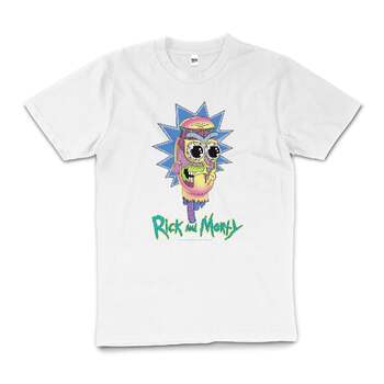 Rick And Morty Many Faces Funny Cartoon Cotton T-Shirt White Size L