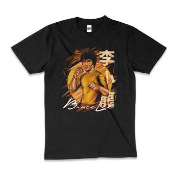 Bruce Lee Martial Arts Motivational Cotton T-Shirt Black Size S