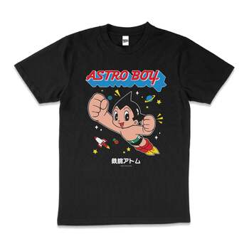 Astro Boy Japanese Anime Manga Superhero Cotton T-Shirt Black Size XL