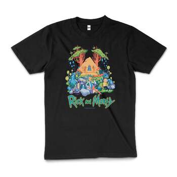 Rick And Morty Rest And Relaxation Cartoon T-Shirt Black Size XL