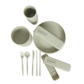 32pc The Good Brand Tableware Set Dinnerware Utensils - Sage