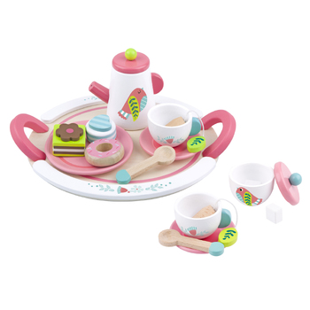 Tooky Toy Wooden Tea Set Bird Design