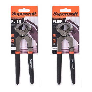 2PK Supercraft Carpenters Pincer Nose Cr-V Steel Pliers 175mm