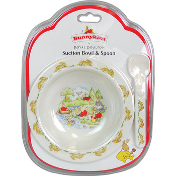 2pc Bunnykins Swimming Suction Bowl & Spoon Set 18m+