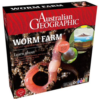 Australian Geographic Worm Farm DIY Kids Activity Toy 6+