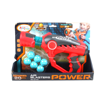 Toys For Fun Air Blaster Pump Action Gun 24Cm W 6 Eva Balls In Winw Box