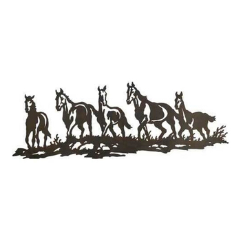 LVD Metal 100cm Wall Hanging Decor Horse Range Display - Black