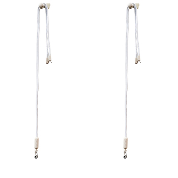 2PK Urban Products Nylon Pop Universal Mobile Phone Cord/Sling - White