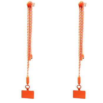 2PK Urban Products Nylon Pop Two Tone Universal Phone Cord - Orange