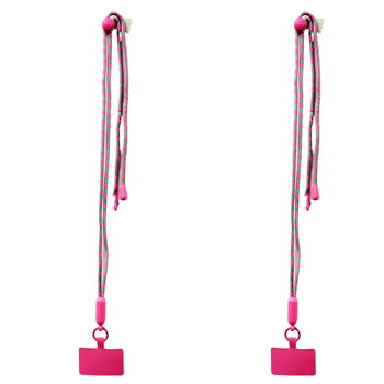 2PK Urban Products Nylon Pop Two Tone Universal Phone Cord - Fuscia