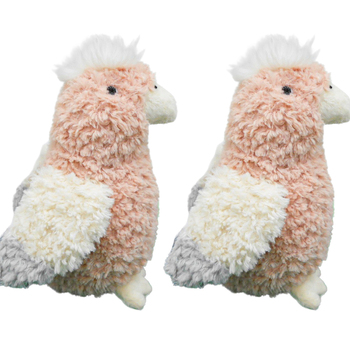 2PK Urban Products Curly 18cm Galah Soft Fabric Animal Plush Toy - Pink 0M+