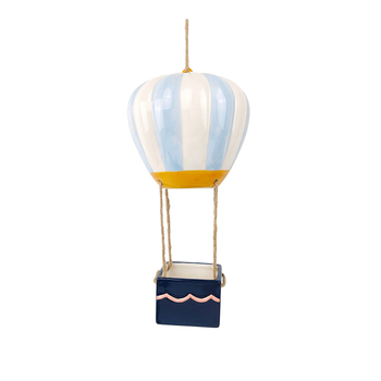 Urban 46cm Hanging Ceramic Planter Retro Hot Air Balloon - Blue