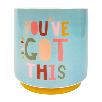 Urban 13cm Funky Quote Youve Got This Ceramic Planter - Blue