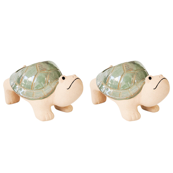 2PK Urban Products Turtle Planter Pot Hanger Sage 21cm