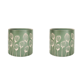 2PK Urban Products Poppy Home Decor Planter Sage 12cm