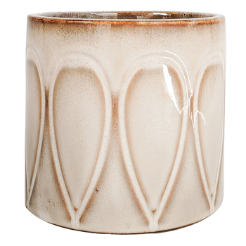 Urban Products Retro Swirl Home Decor Planter Cream 14cm