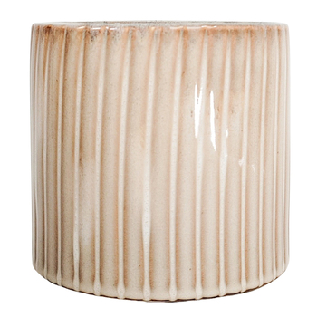 Urban Products Retro Stripe Home Decor Planter Cream 14cm