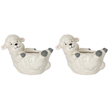 2PK Urban Products Reclining Sheep Planter White 17cm