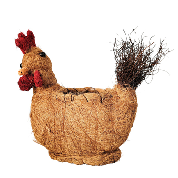 Urban Products HUSK Rooster Home Decor Planter Brown 26cm