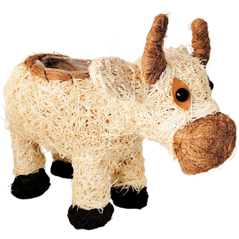 Urban Products HUSK Cow Home Decor Planter Natural 36cm