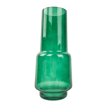 Urban Tommy Abstract 28cm Glass Flower Vase - Forrest Green