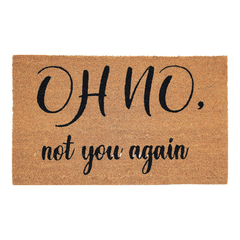 Urban 45x75cm Oh No Not You Again Doormat Home Floor Rug - Black