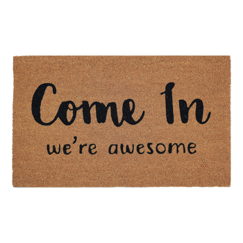 Urban 45x75cm Come In Were Awesome Doormat Home Floor Rug - Black