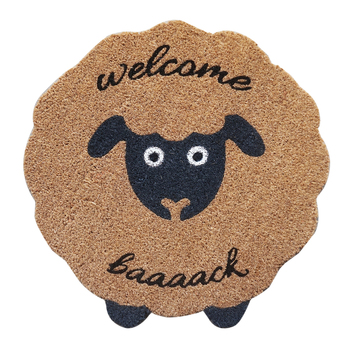 Urban 55x5cm Welcome Baaaack Sheep Coir Doormat Home Carpet - Brown