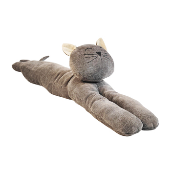 Urban Cat 74cm Fabric Draft Door Stopper Home Decor - Grey