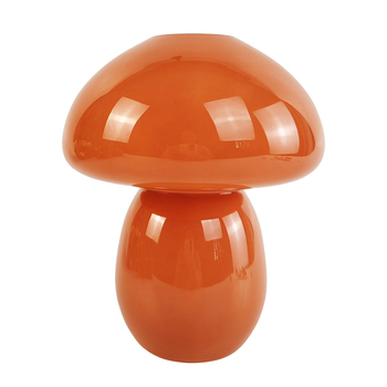 Urban Jasyln 18cm Frosted Toadstool Glass Flower Vase - Terracotta