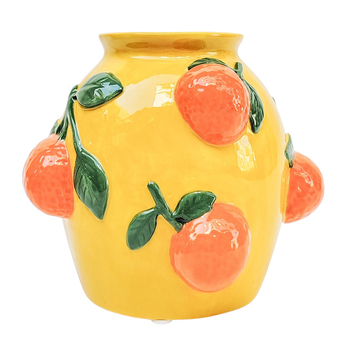 Urban Products Tuscan Orange Home Decor Vase Yellow 14cm