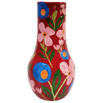 Urban Products Naïve Floral Home Decor Vase Red 34cm