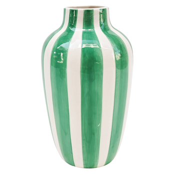 Urban Products Home Decor Halcyon Stripe Vase Green 20cm