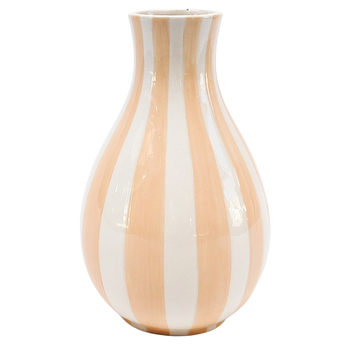 Urban Products Home Shelf Decor Stripe Vase Peach 18cm