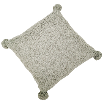 Urban Products Pom Poms Boucle Cushion Green 40cm