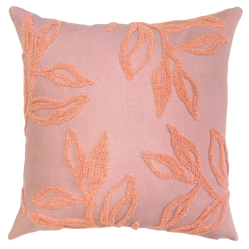 Urban Products Cam Leaf Cushion with Inner Dusty Pink