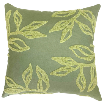 Urban Products Cam Leaf Cushion with Inner Dark Green