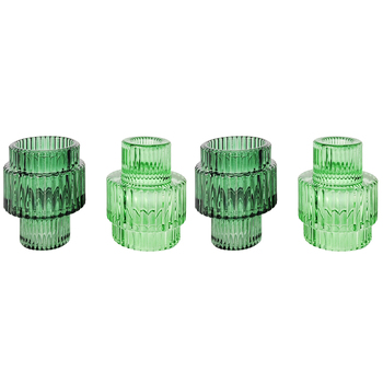 2PK Urban Products Kinkora Glass Candle Holder Green 10cm