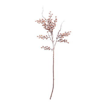 Urban Dried Look Artificial Flower 74cm Berry Stem - Pink