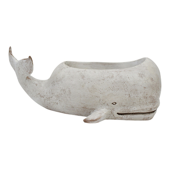 LVD Resin 34cm Whale Planter Decor Ornament Large - White