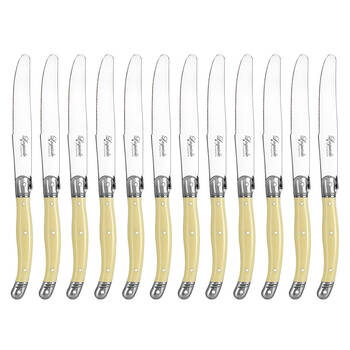 12pc Laguiole Etiquette 23.5cm Table Knife - Ivory