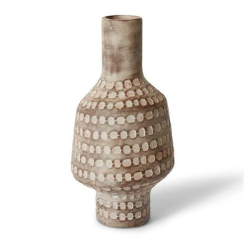 E Style Ayden Tall 40cm Ceramic Plant/Flower Vase Decor - Brown