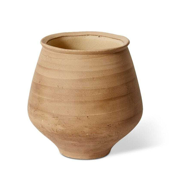 E Style Leilani 33cm Cement Plant Pot Round Decor - Brown