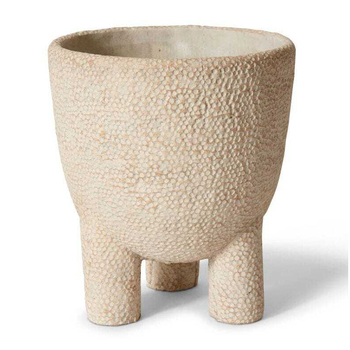 E Style Cooper 23cm Cement Plant Pot Decor - Cream