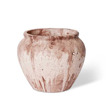 E Style Madison 30cm Ceramic Plant Pot Round Decor - Soft Pink