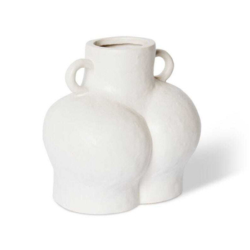 E Style Alaia 20cm Ceramic Flower Vase Decor - White