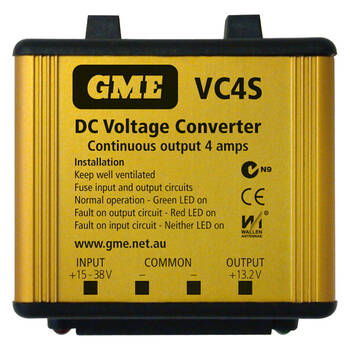 4 AMP DC-DC VOLTAGE CONVERTER GME INPUT 15-38V TO 12V REDUCER