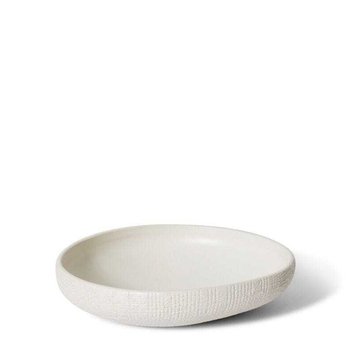 E Style Greyson 20cm Ceramic Bowl Home Decor - Hessian White