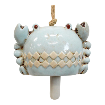 LVD Hanging Ceramic 16.5cm Chime Crab Home Decor - Blue