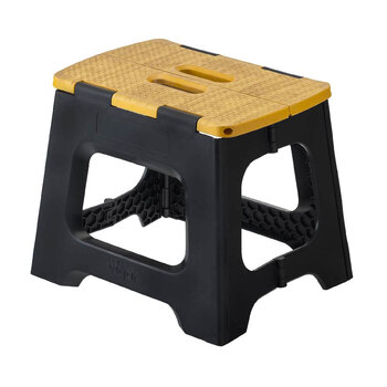 Vigar Compact Bamboo On Top Foldable Stool Black 27cm